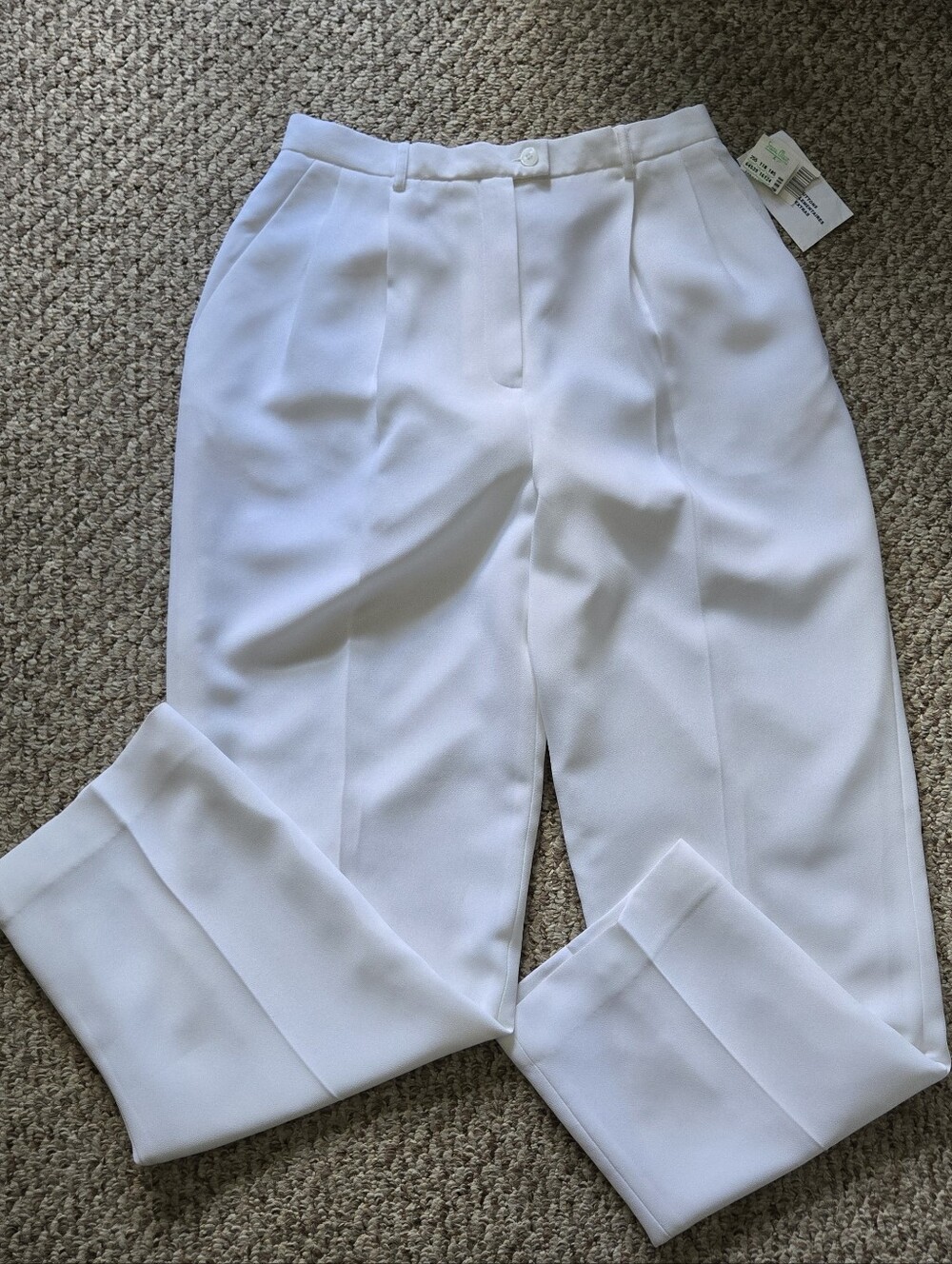 Evan Picone Crisp White Trousers